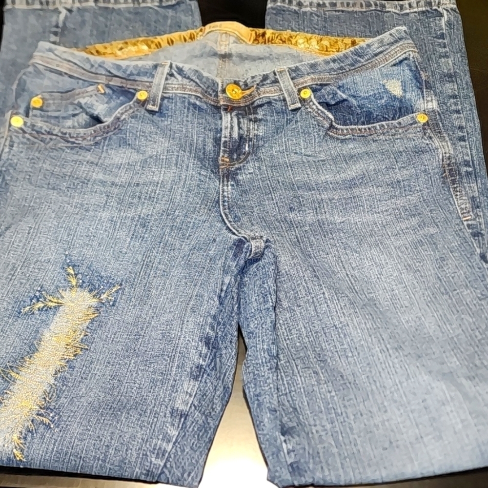 Lei vintage embroidered jeans SZ 14